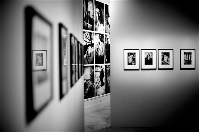 Installation view of Anders Petersen retrospective at Bibliotheque Nationale BnF Paris